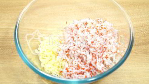 сырные шарики с крабовыми палочками