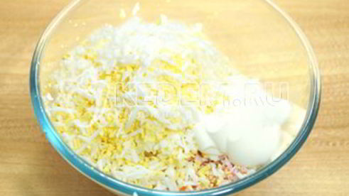 сырные шарики с крабовыми палочками