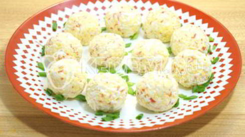 сырные шарики с крабовыми палочками