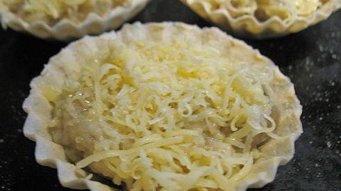 баклажанный кокот в тарталетках