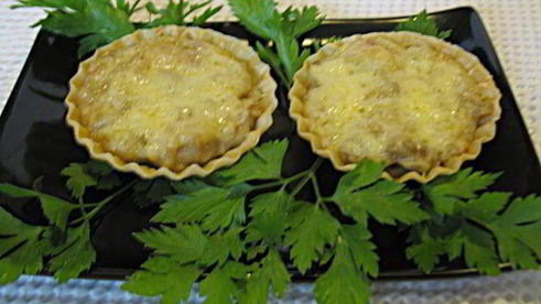 баклажанный кокот в тарталетках