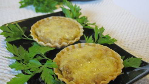 баклажанный кокот в тарталетках