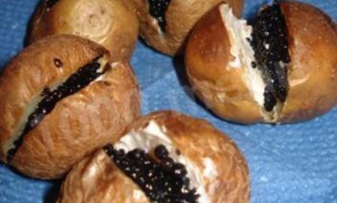 Икра палтуса в сырно-сливочном креме на тарталетках