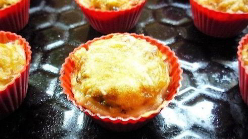 куриные тарталетки с рисом и овощами