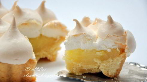 лимонные тарталетки с безе