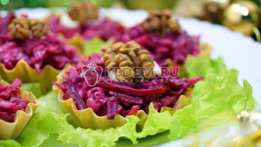 Рецепт свекла с сыром в тарталетках