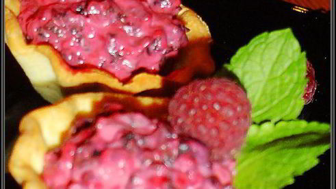 тарталетки малиновое облако