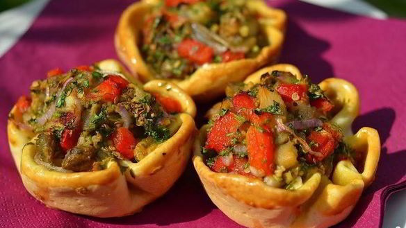 Рецепт Тарталетки с баклажанами