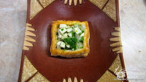 тарталетки с форелью и семгой