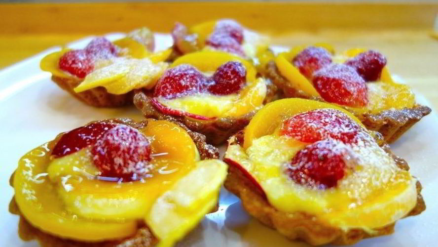 Рецепт тарталетки с фруктами в желе