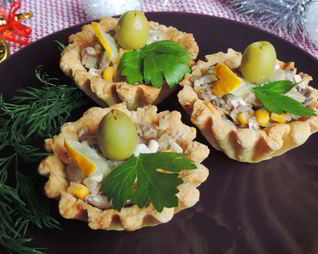 Тарталетки с грибами