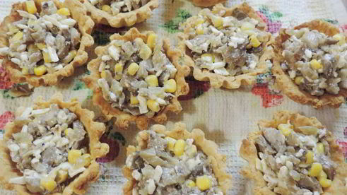 тарталетки с грибами