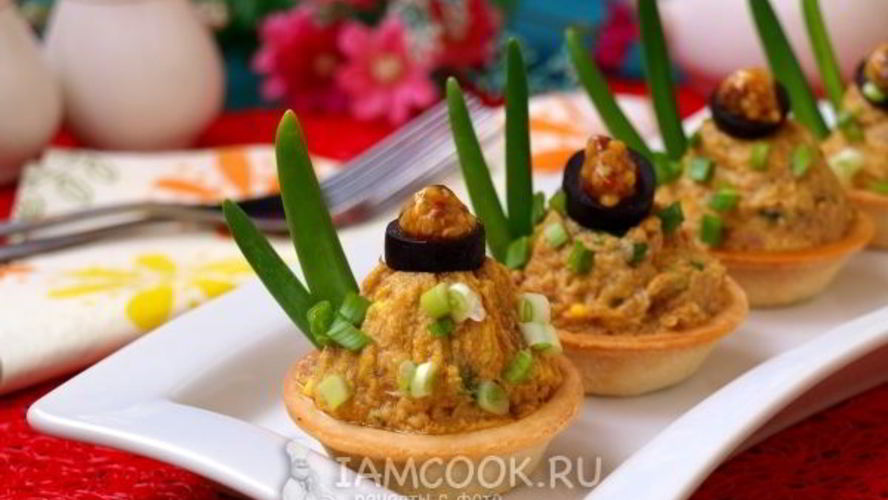 Рецепт тарталетки с консервированным тунцом