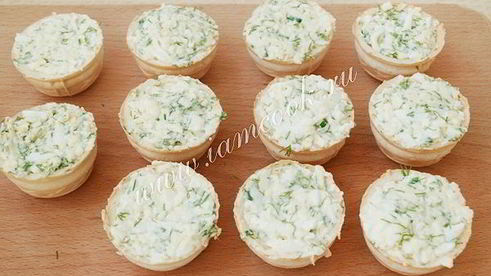 тарталетки с красной икрой