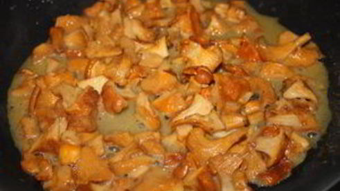 тарталетки с кремом из лисичек