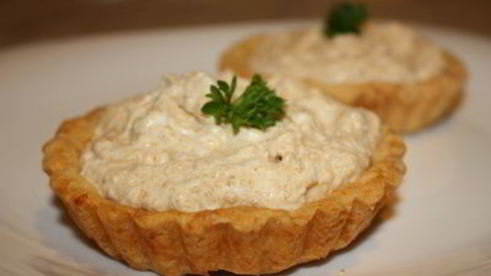 тарталетки с кремом из лисичек