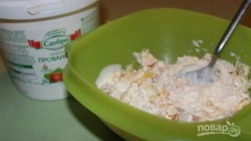 тарталетки с курицей и ананасом