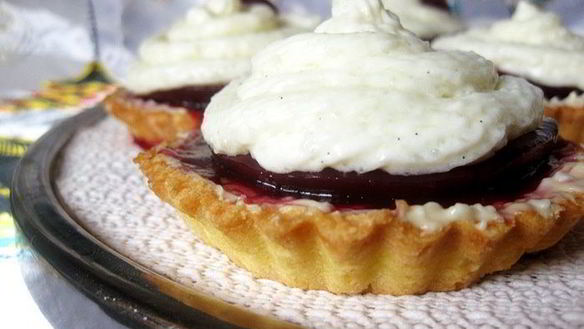 Рецепт Тарталетки с малиновым желе и рисовым кремом