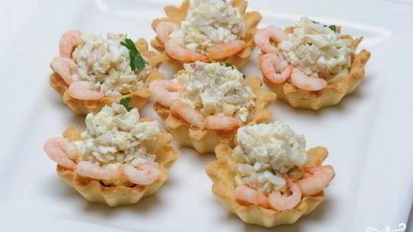 Рецепт Тарталетки с морским коктейлем