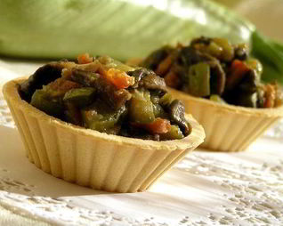 Тарталетки с начинкой из овощей и грибов