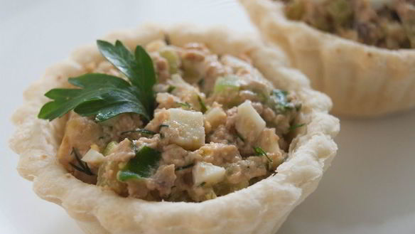 Рецепт Тарталетки с печенью минтая