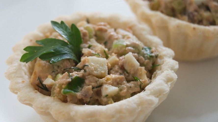 Рецепт тарталетки с печенью минтая