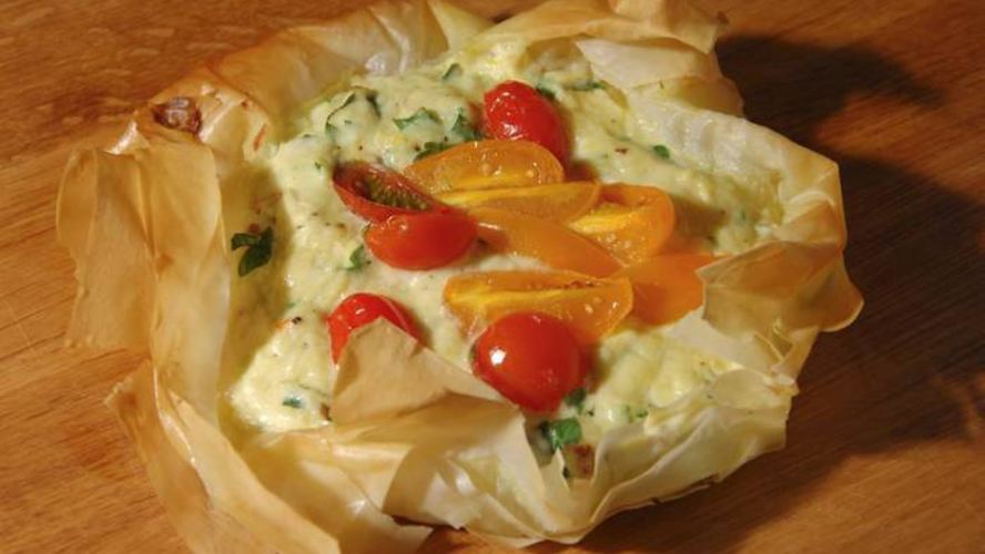 Рецепт тарталетки с рикоттой и помидорами черри