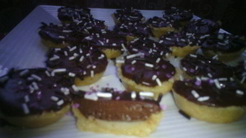 тарталетки с шоколадом
