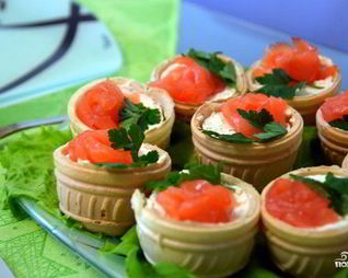 Тарталетки с сыром Альметте