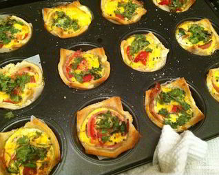 Тарталетки с сыром и яйцом