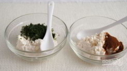 тарталетки с сыром и зеленью