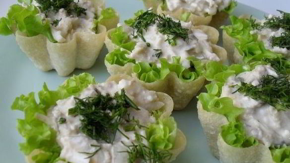 Рецепт Тарталетки с тунцом и сыром