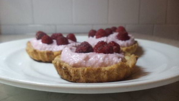 Рецепт Тарталетки с творожной начинкой и малиной