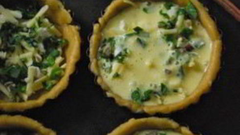 тарталетки с творожным сыром и зеленью