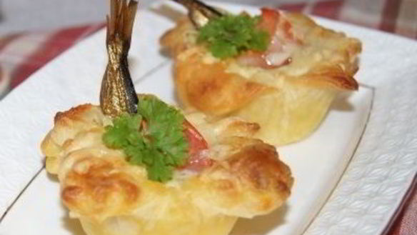 Рецепт Тарталетки со шпротами