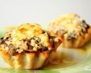 Тарталетки запеченные с сыром