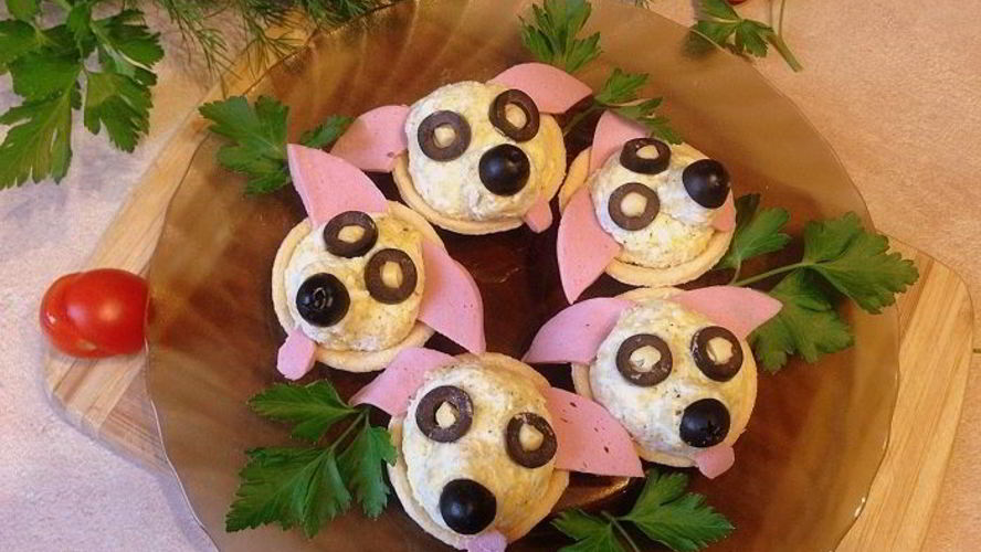 Рецепт закуска в тарталетках собачки