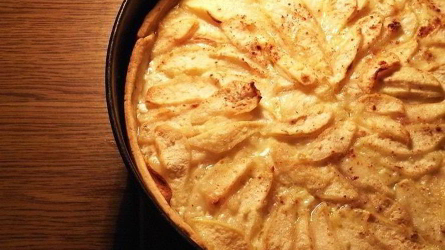 Рецепт грушевый тарт с мятной заливкой