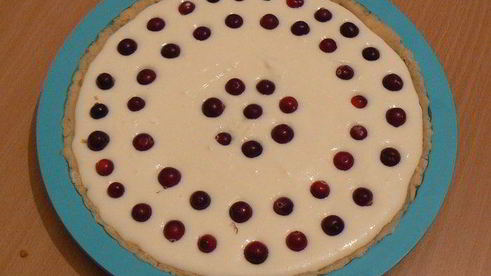 клюквенный тарт с творожным сыром