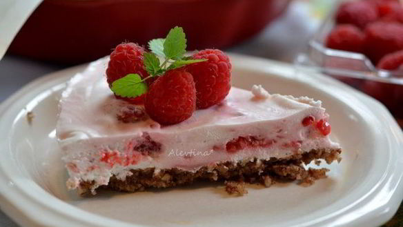 Рецепт Легкий малиновый тарт