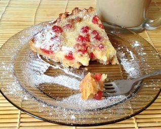 Миндальный тарт с лимонным пудингом