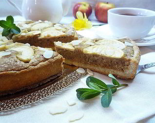 Миндальный тарт с запеченным кремом