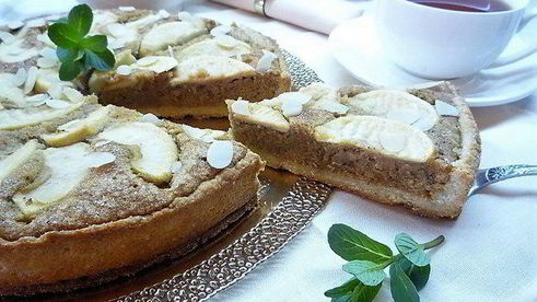 миндальный тарт с запеченным кремом