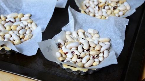 мини тарты с грибами и пармезаном