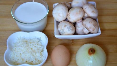 мини тарты с грибами и пармезаном