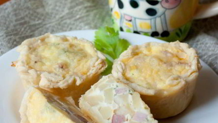 Рецепт мини-тарты с картофелем и ветчиной
