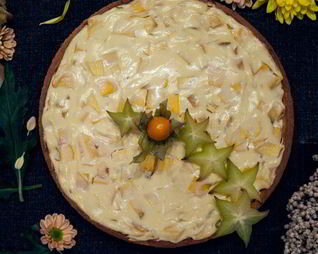 Нежный творожный тарт с манго