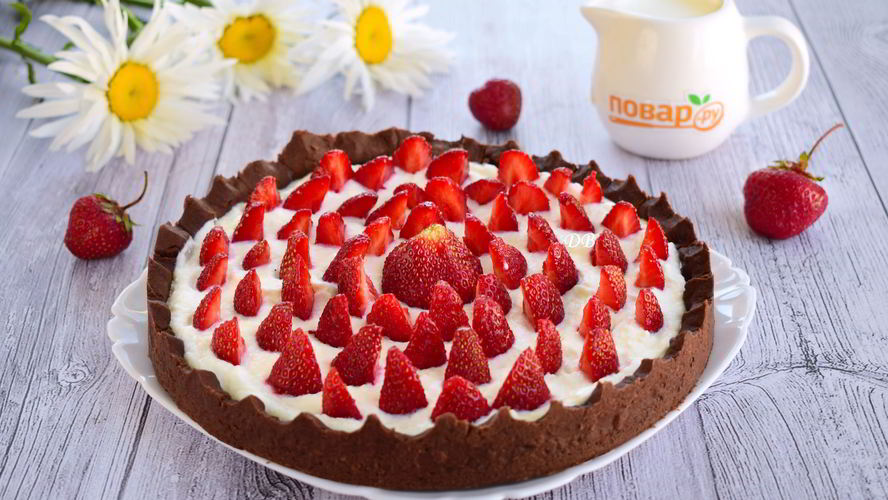 Рецепт тарт клубичный лес