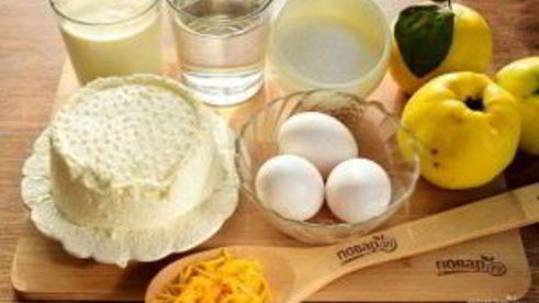 тарт с айвой и рикоттой