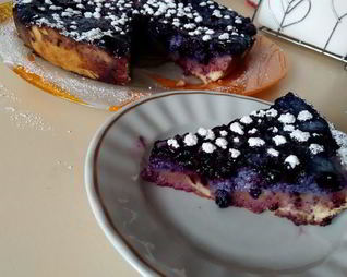 Тарт с черникой и нежным кремом в мультиварке